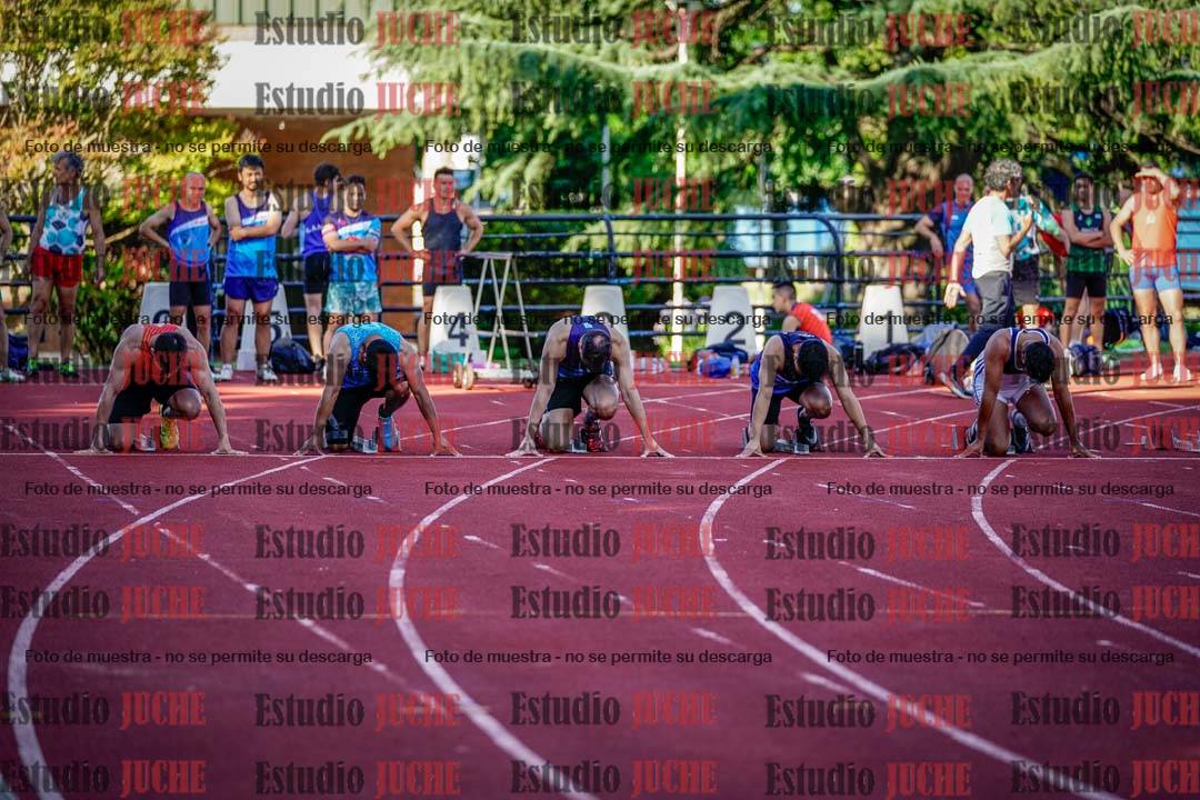 Fotos de los 100 m llanos de varones