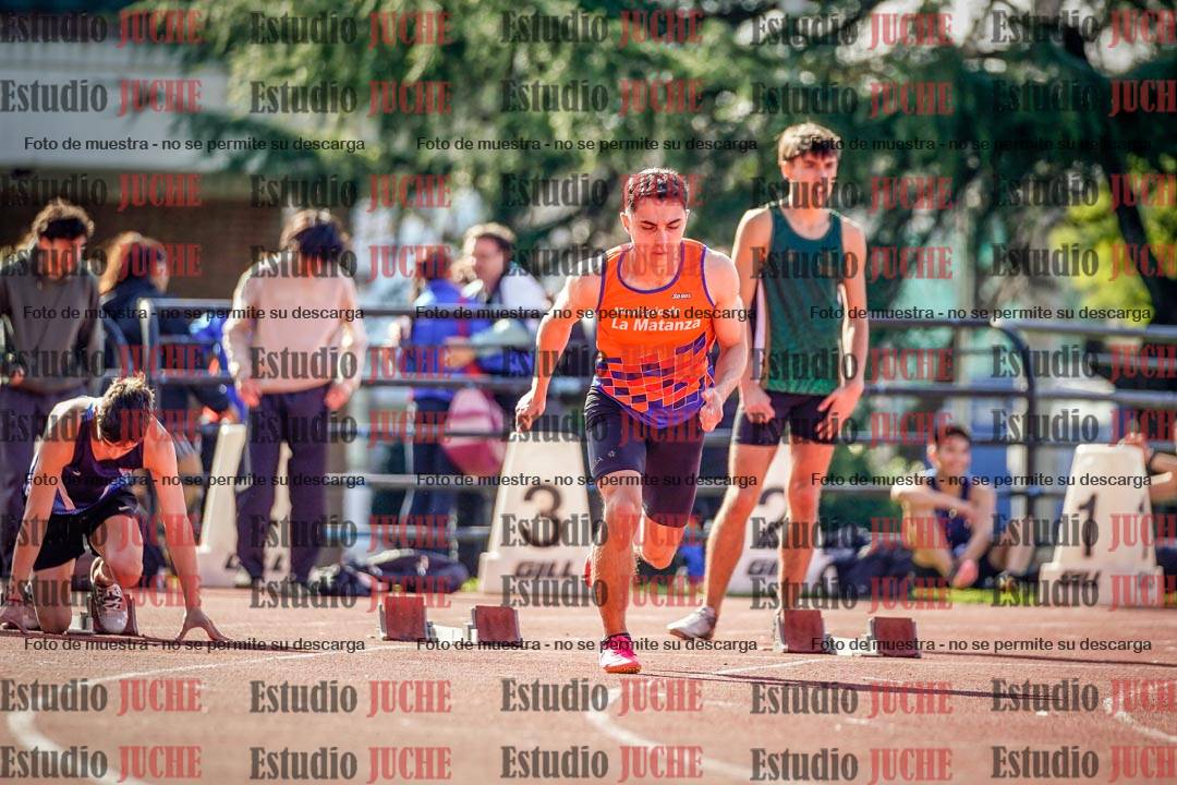 Fotos de los 100 m llanos de varones