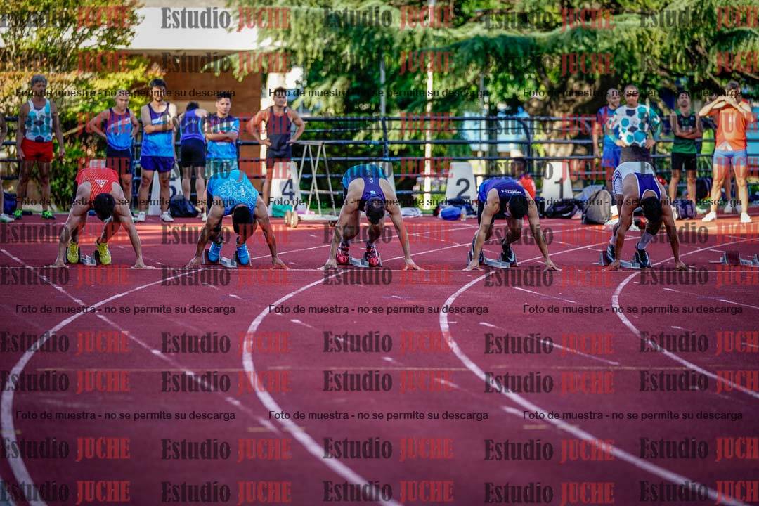 Fotos de los 100 m llanos de varones