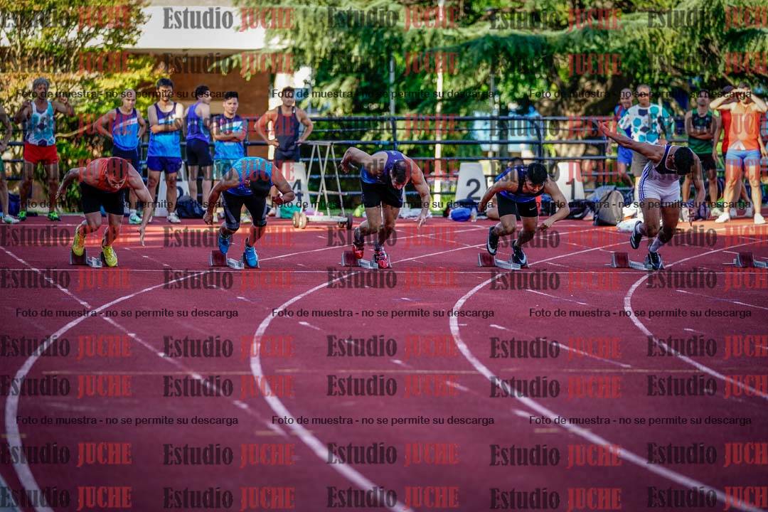 Fotos de los 100 m llanos de varones