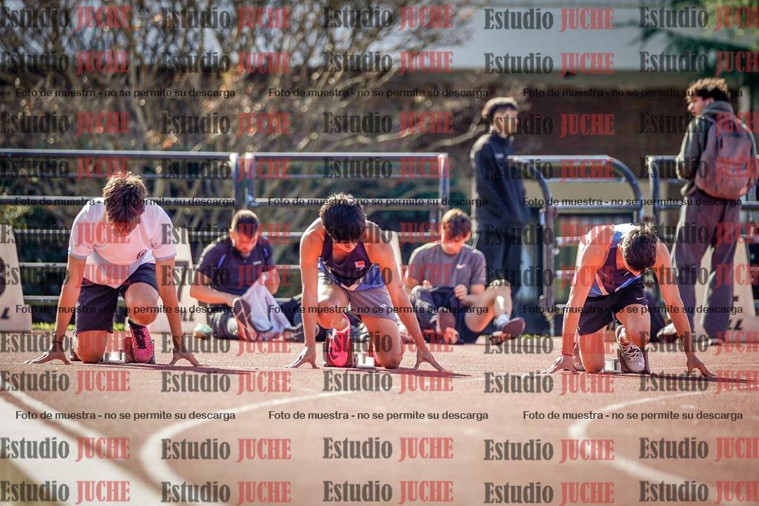 Fotos de los 100 m llanos de varones
