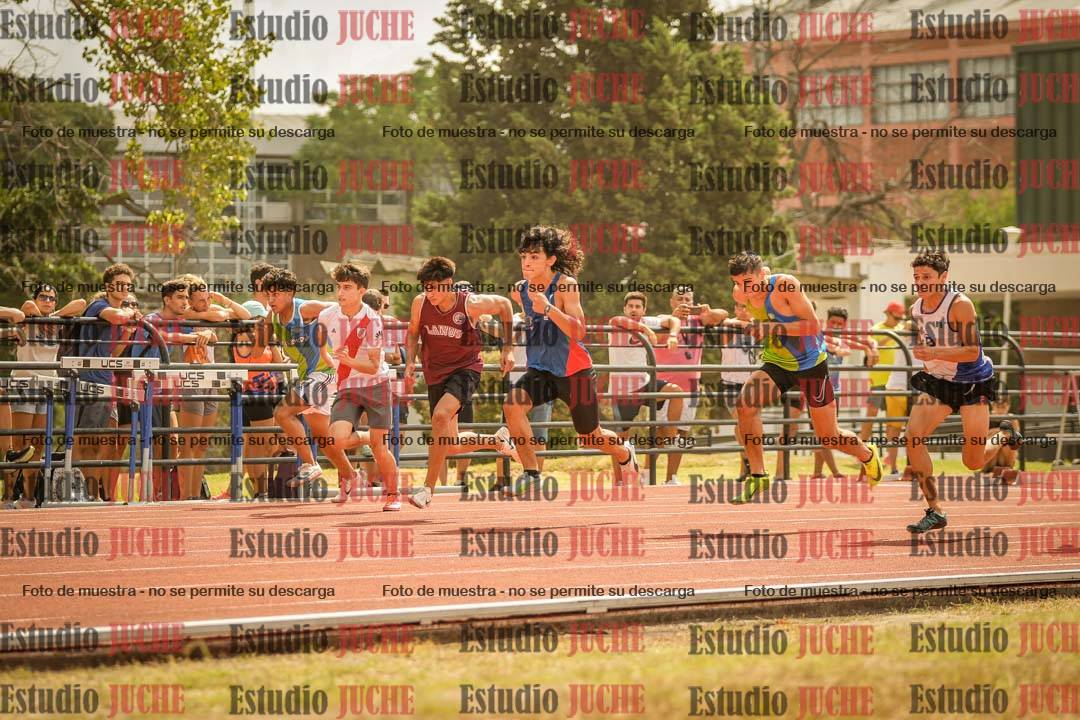 Fotos de los 100 m llanos de varones
