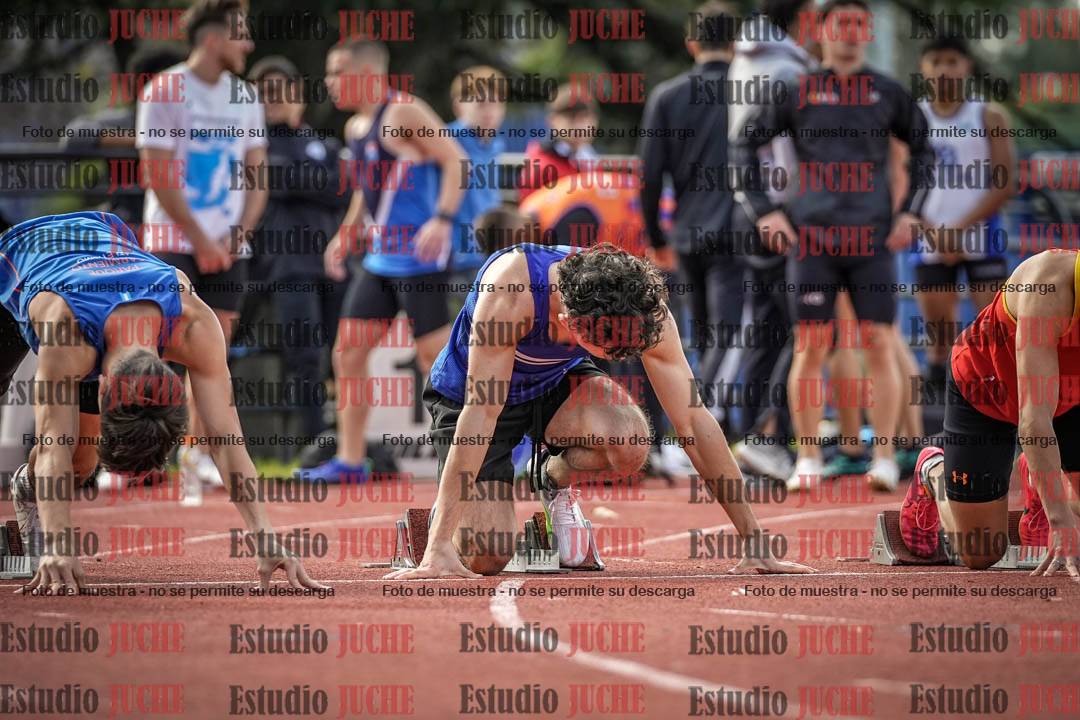 Fotos de los 100 m llanos de varones