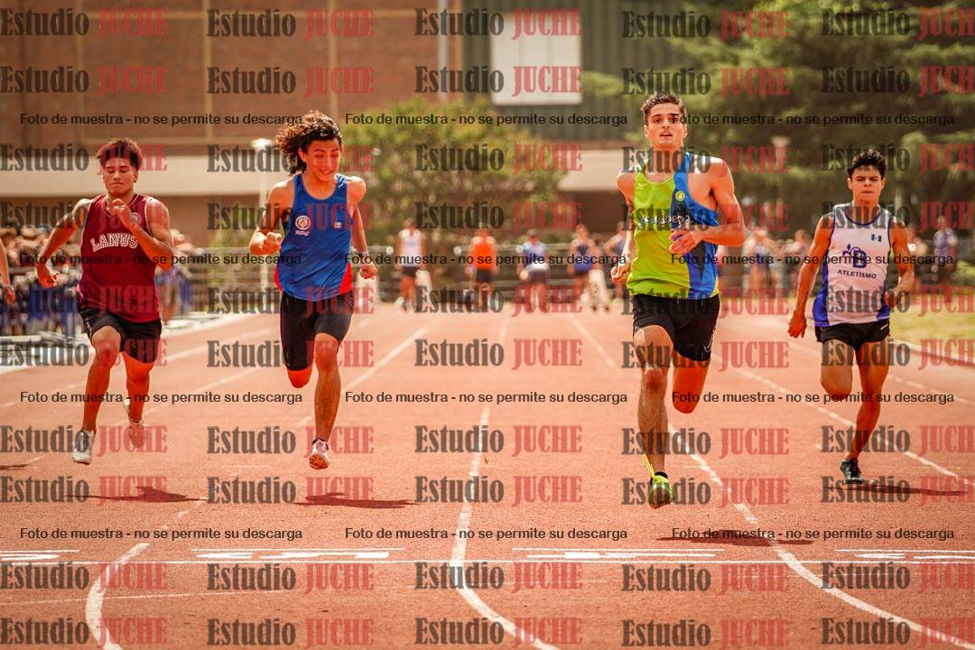 Fotos de los 100 m llanos de varones