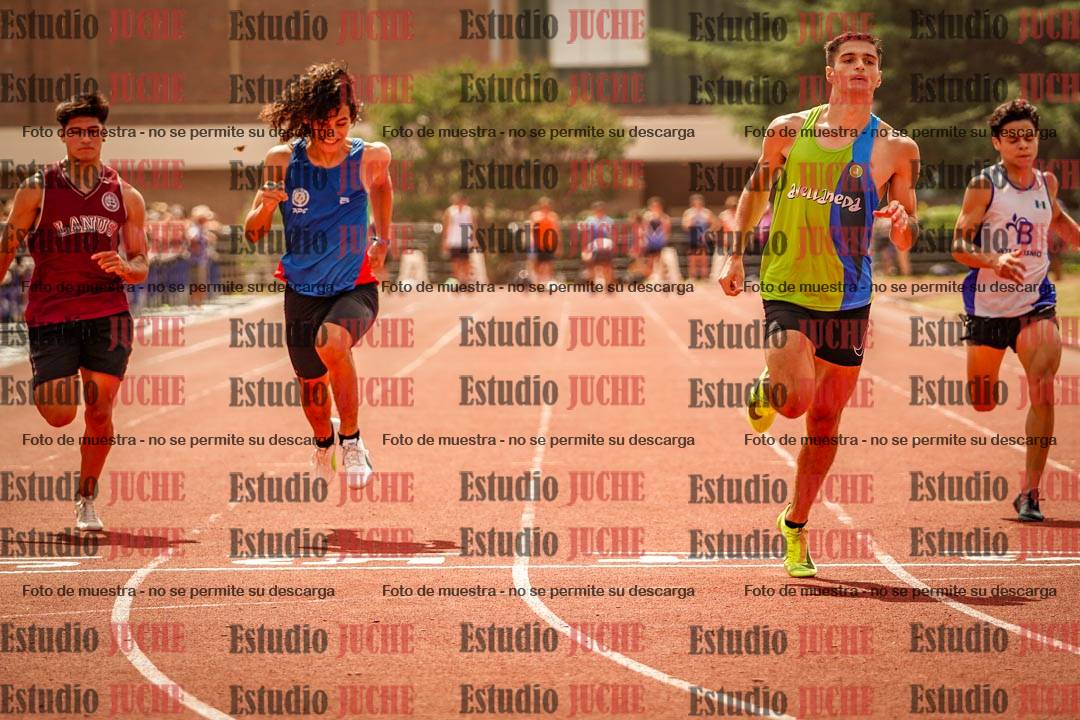 Fotos de los 100 m llanos de varones