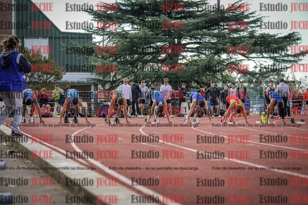 Fotos de los 100 m llanos de varones