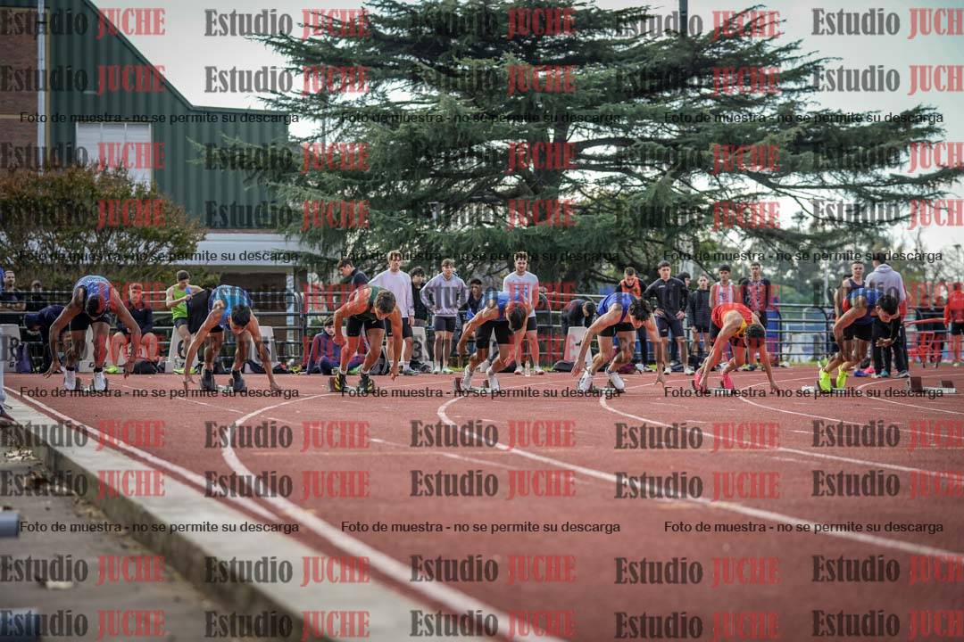 Fotos de los 100 m llanos de varones