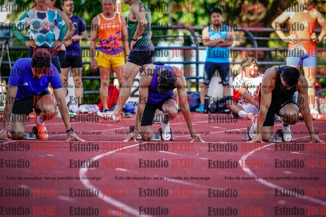 Fotos de los 100 m llanos de varones