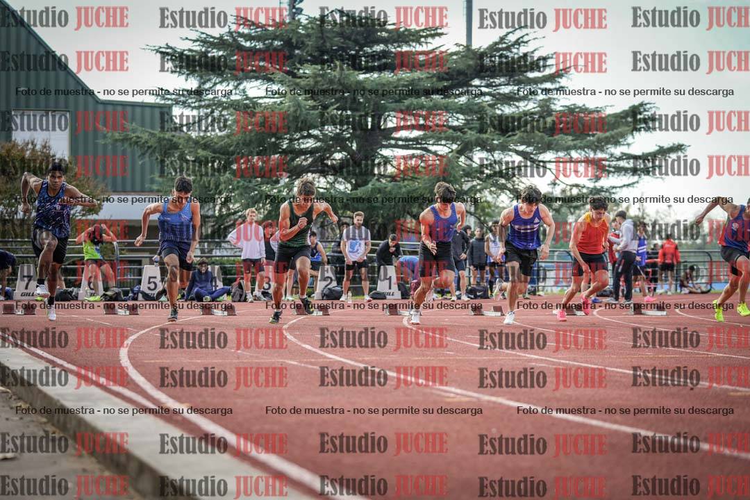 Fotos de los 100 m llanos de varones