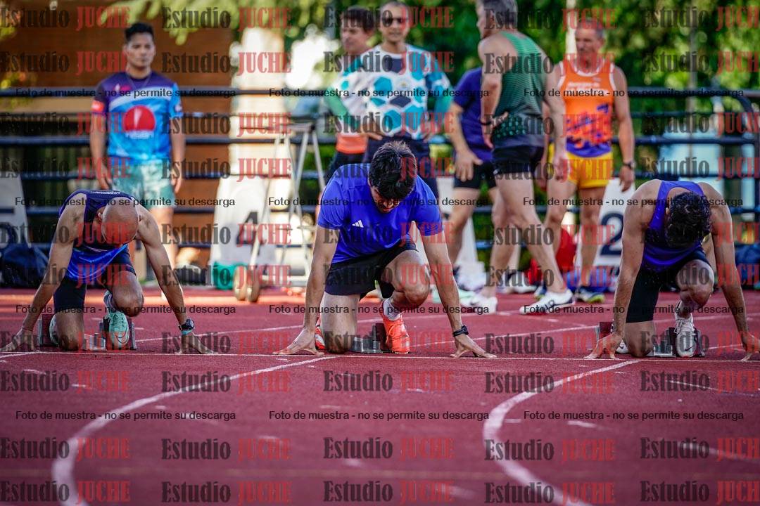 Fotos de los 100 m llanos de varones