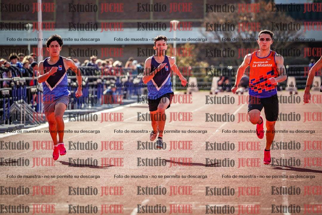Fotos de los 100 m llanos de varones