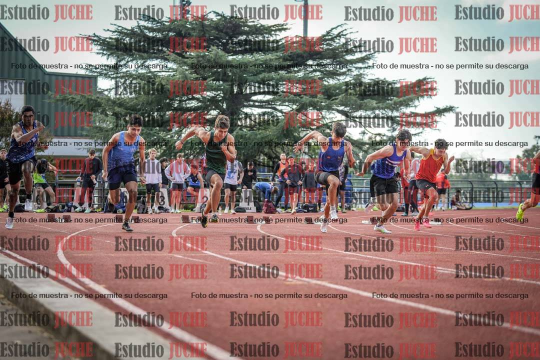 Fotos de los 100 m llanos de varones