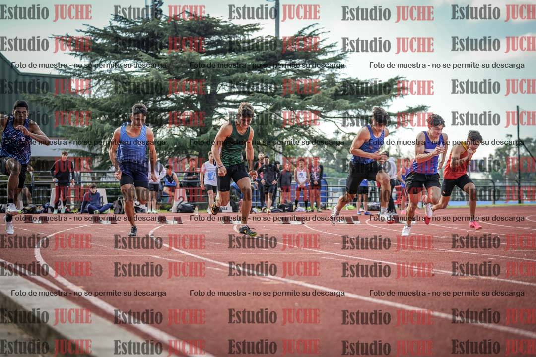 Fotos de los 100 m llanos de varones