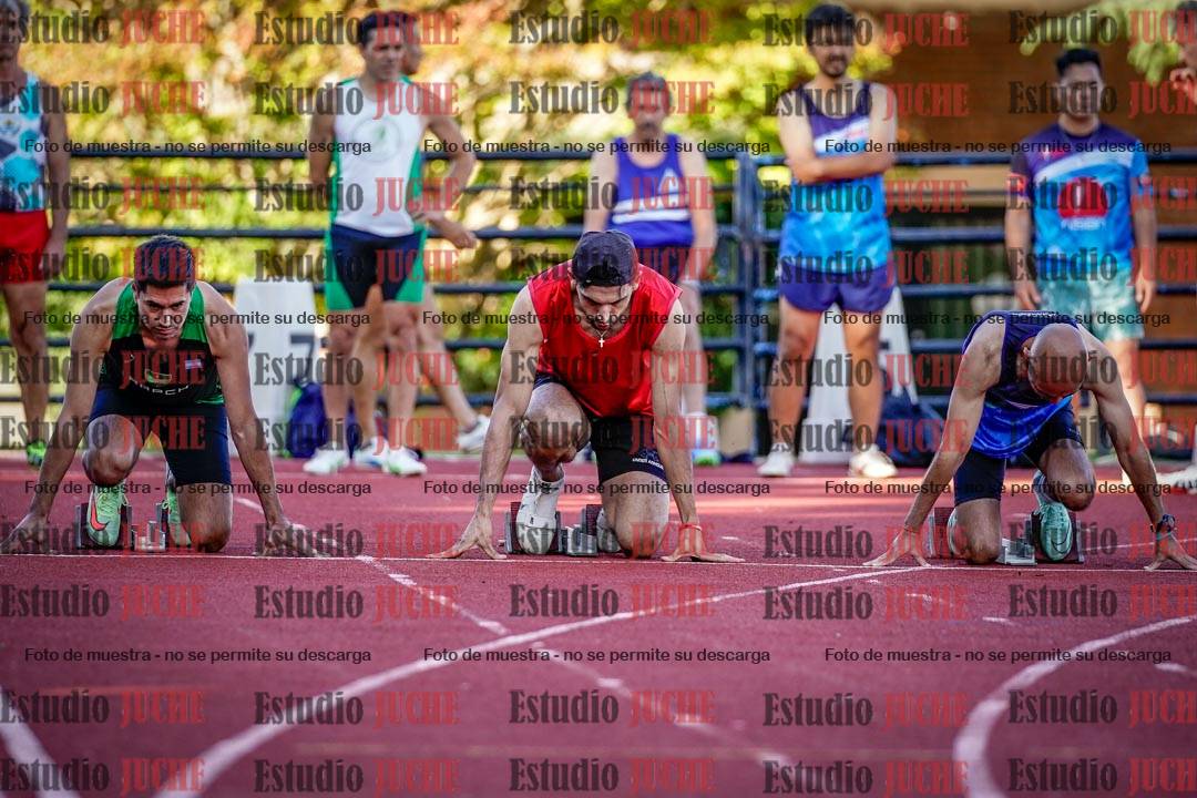 Fotos de los 100 m llanos de varones