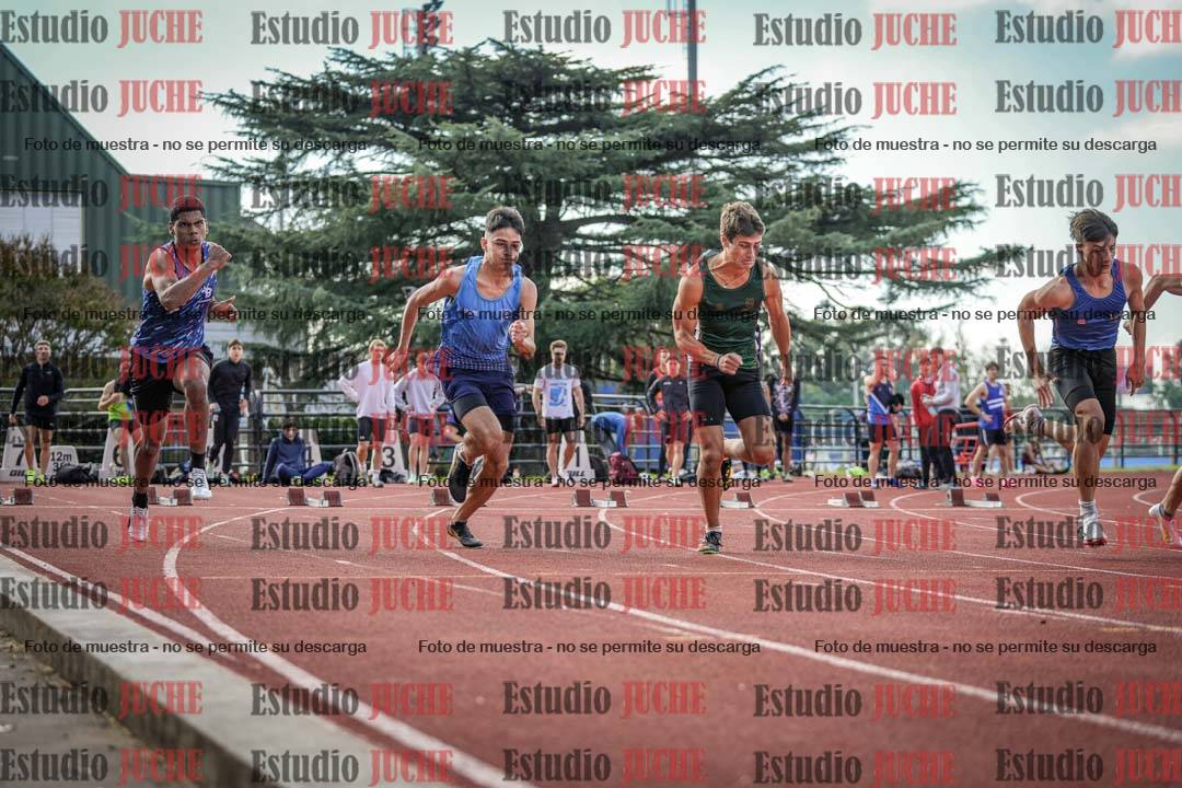 Fotos de los 100 m llanos de varones