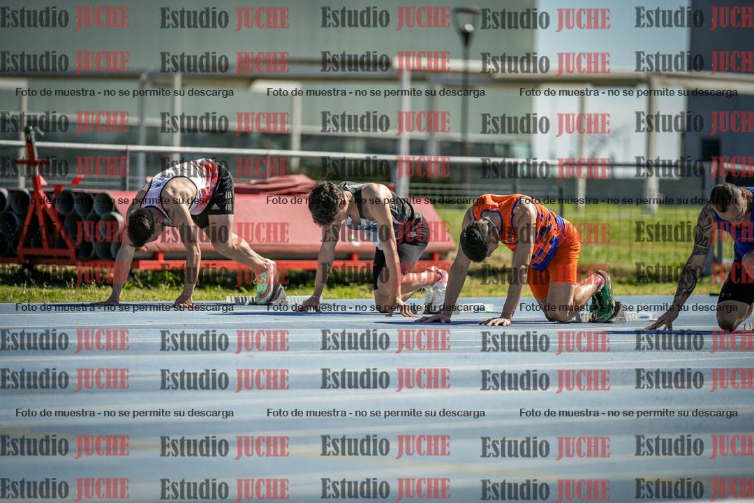Fotos de los 100 m llanos de varones