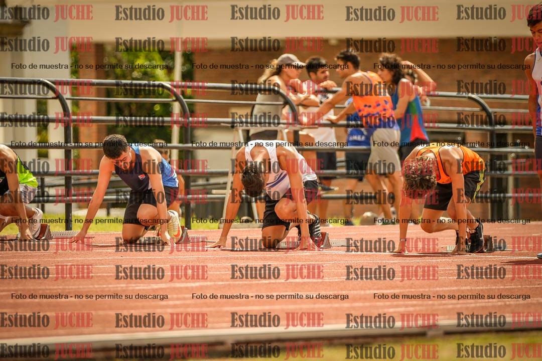Fotos de los 100 m llanos de varones