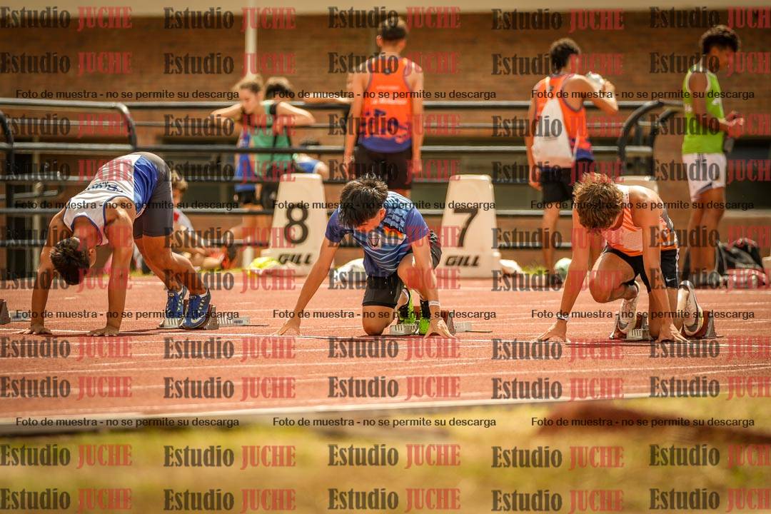 Fotos de los 100 m llanos de varones