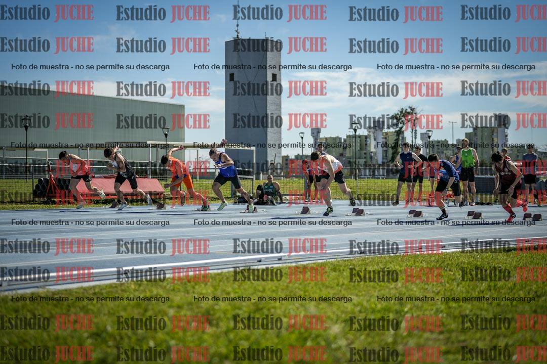 Fotos de los 100 m llanos de varones