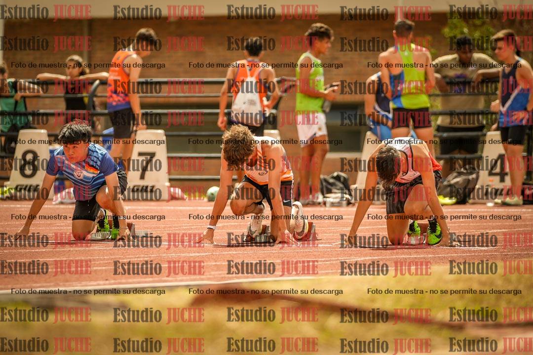 Fotos de los 100 m llanos de varones