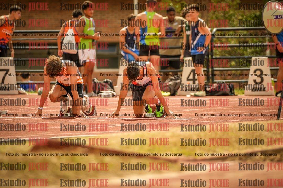 Fotos de los 100 m llanos de varones