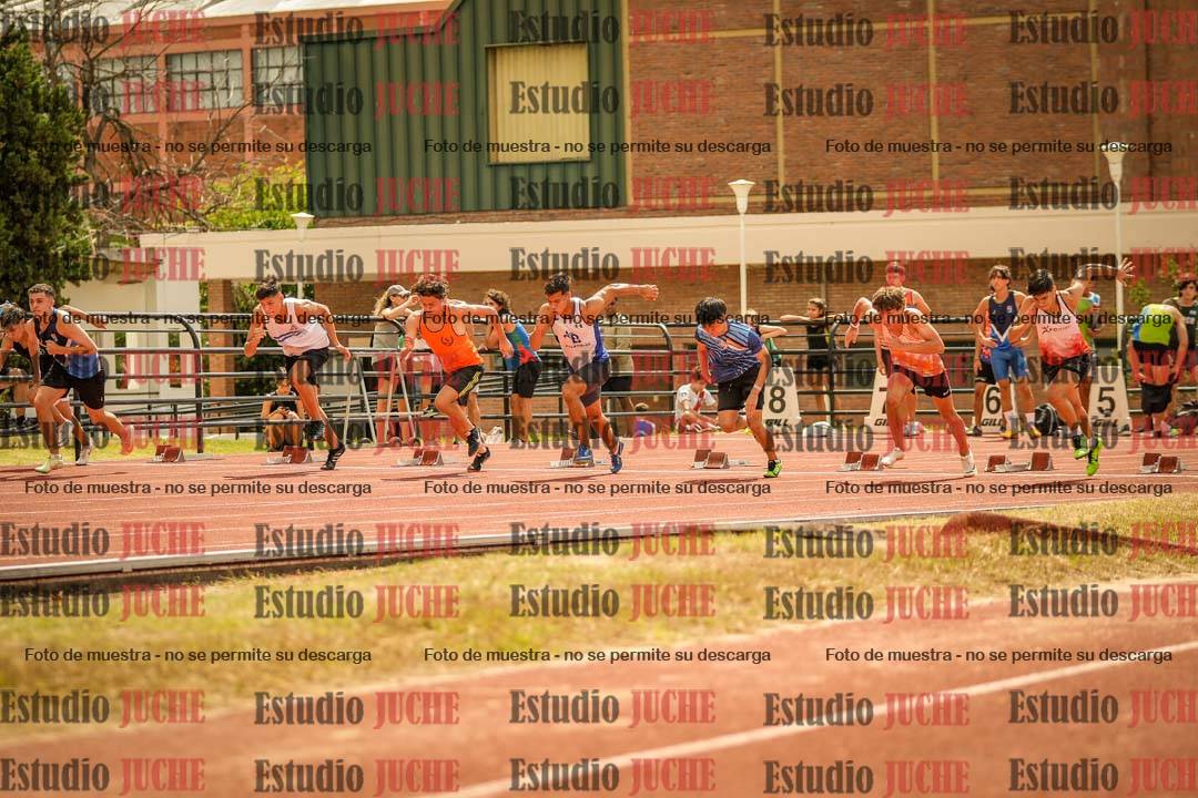 Fotos de los 100 m llanos de varones