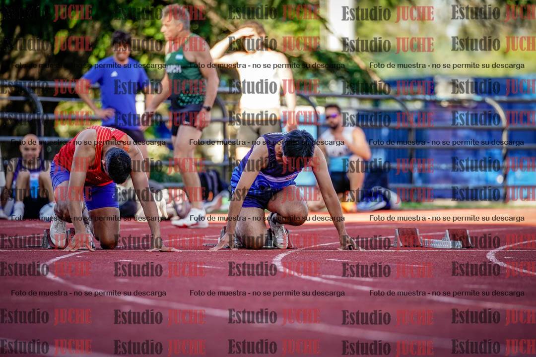 Fotos de los 100 m llanos de varones