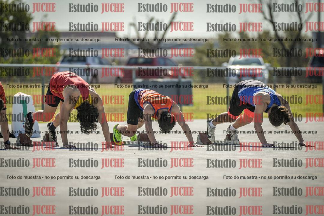 Fotos de los 100 m llanos de varones