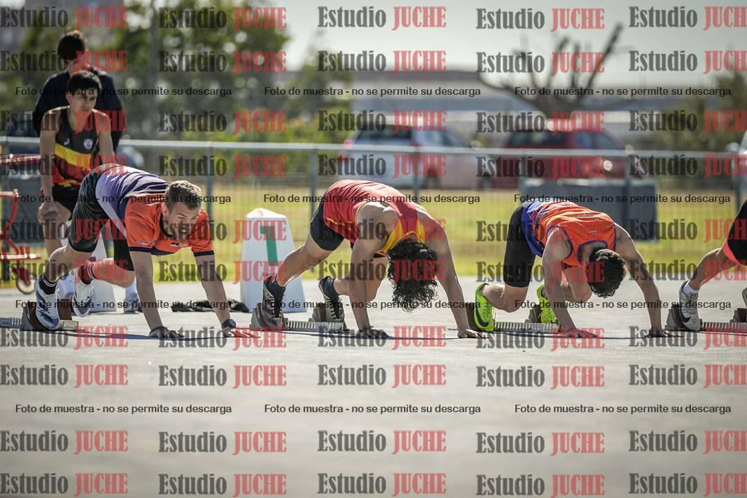 Fotos de los 100 m llanos de varones