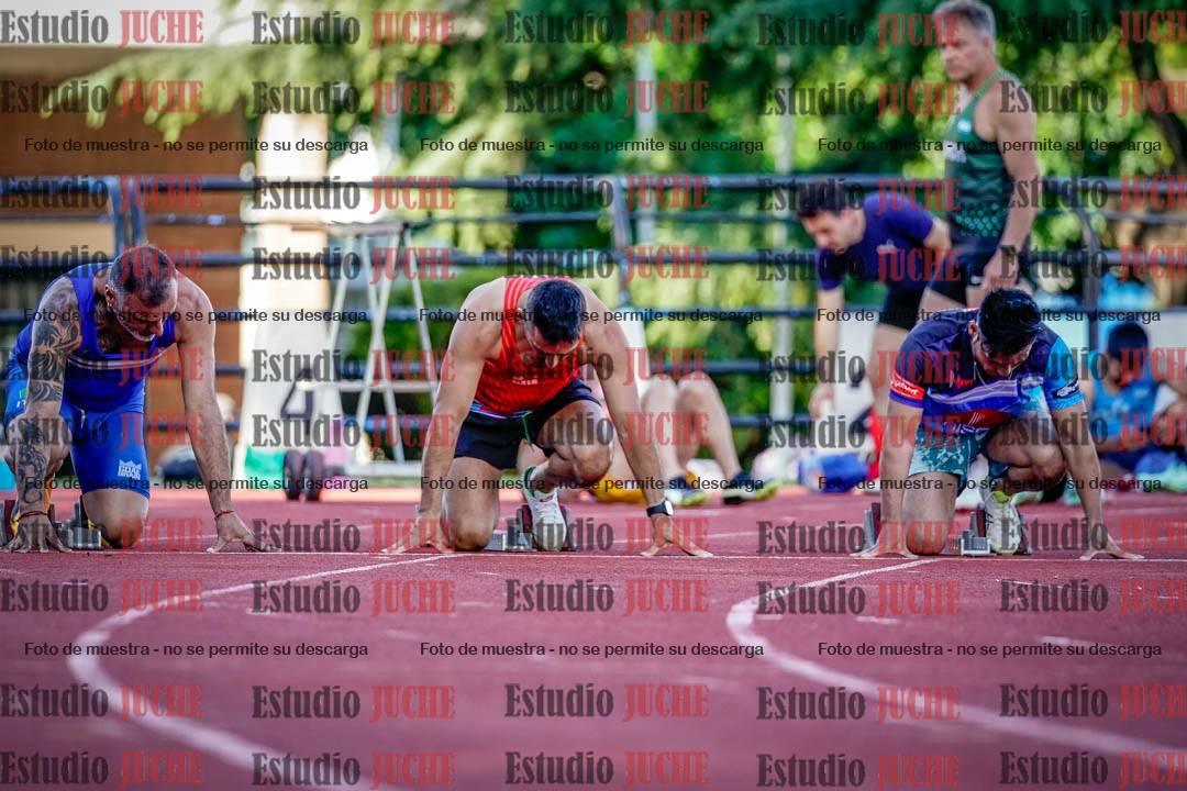 Fotos de los 100 m llanos de varones