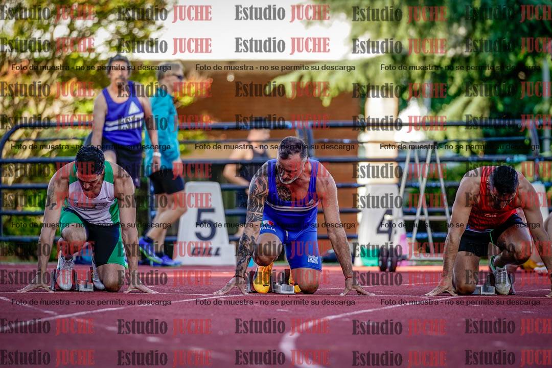 Fotos de los 100 m llanos de varones