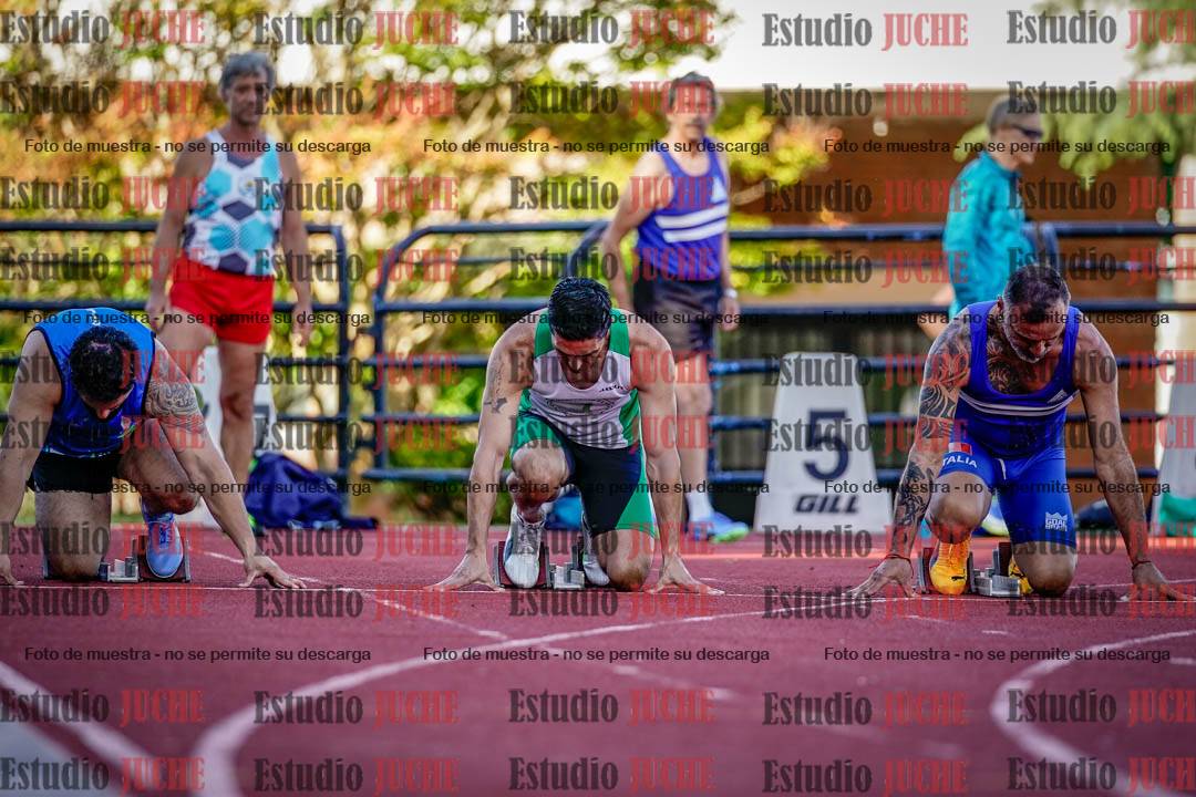 Fotos de los 100 m llanos de varones