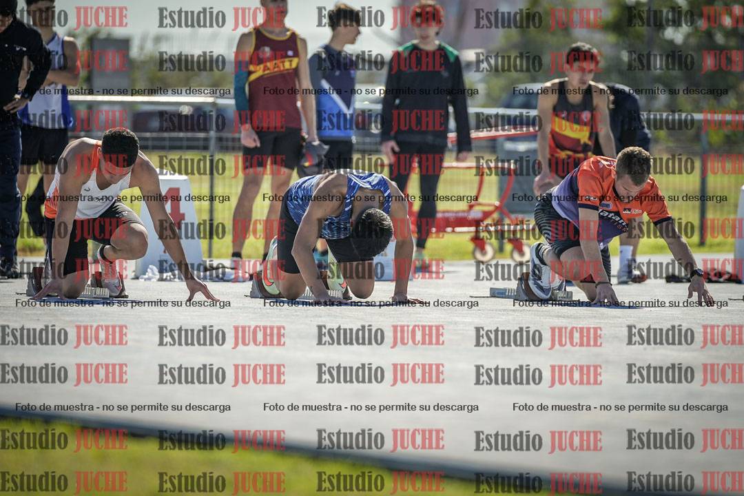Fotos de los 100 m llanos de varones