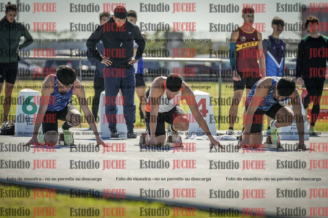 Fotos de los 100 m llanos de varones