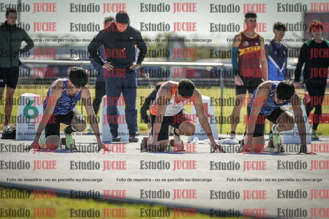 Fotos de los 100 m llanos de varones