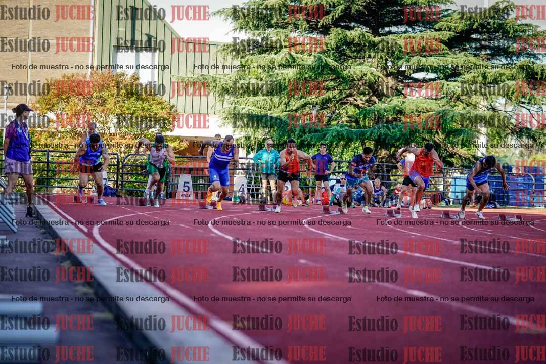 Fotos de los 100 m llanos de varones