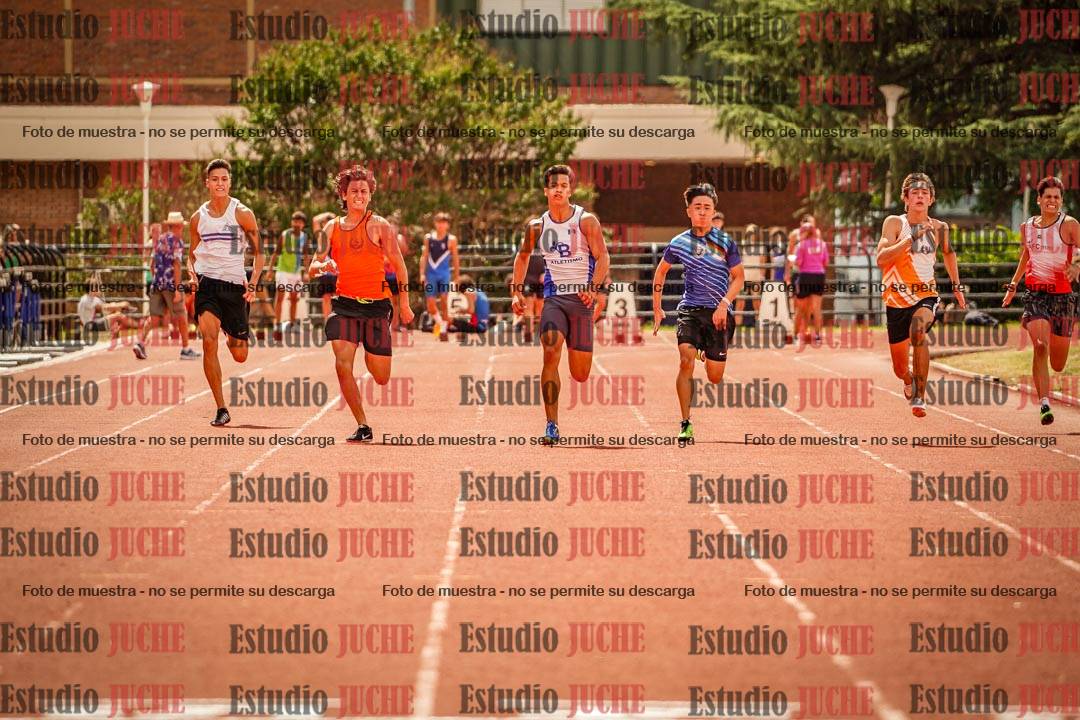 Fotos de los 100 m llanos de varones