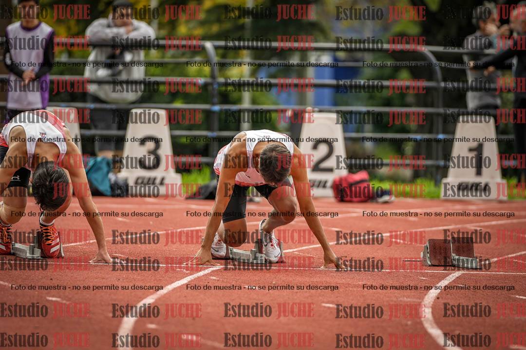 Fotos de los 100 m llanos de varones
