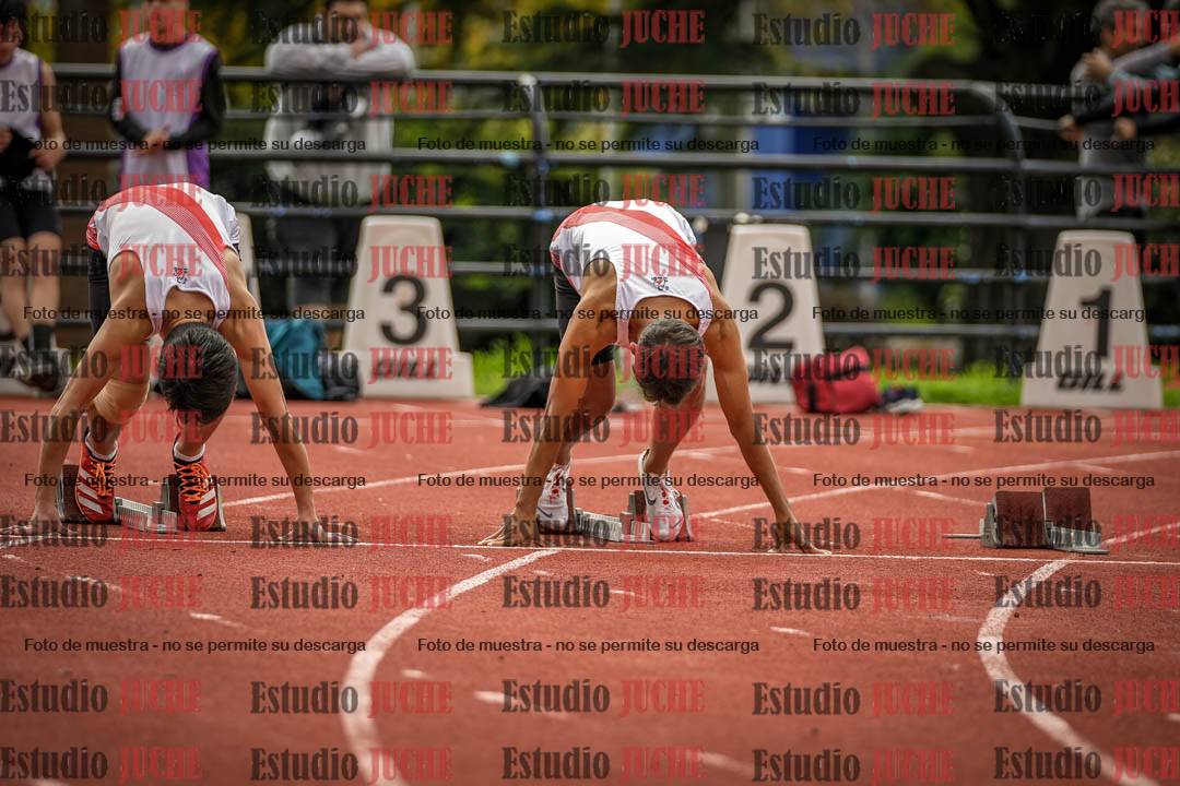 Fotos de los 100 m llanos de varones