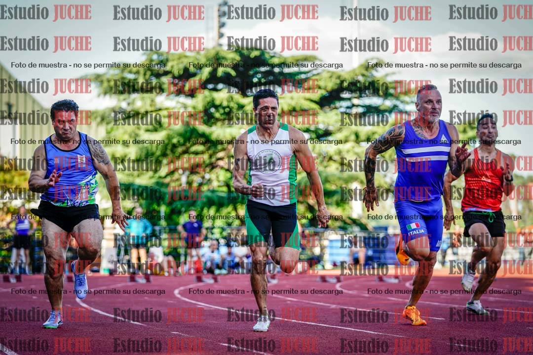 Fotos de los 100 m llanos de varones