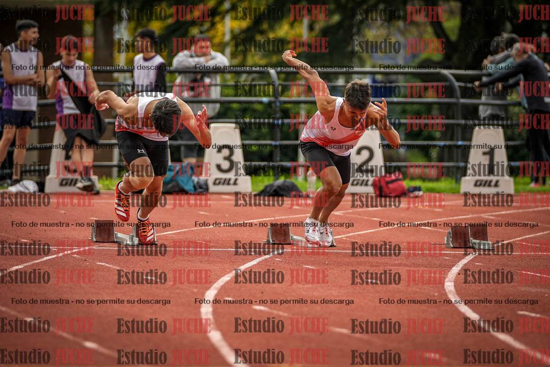 Fotos de los 100 m llanos de varones