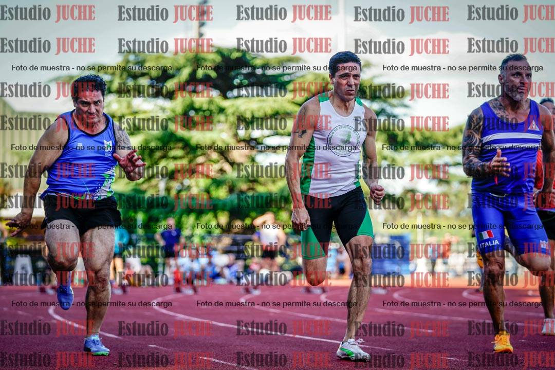 Fotos de los 100 m llanos de varones