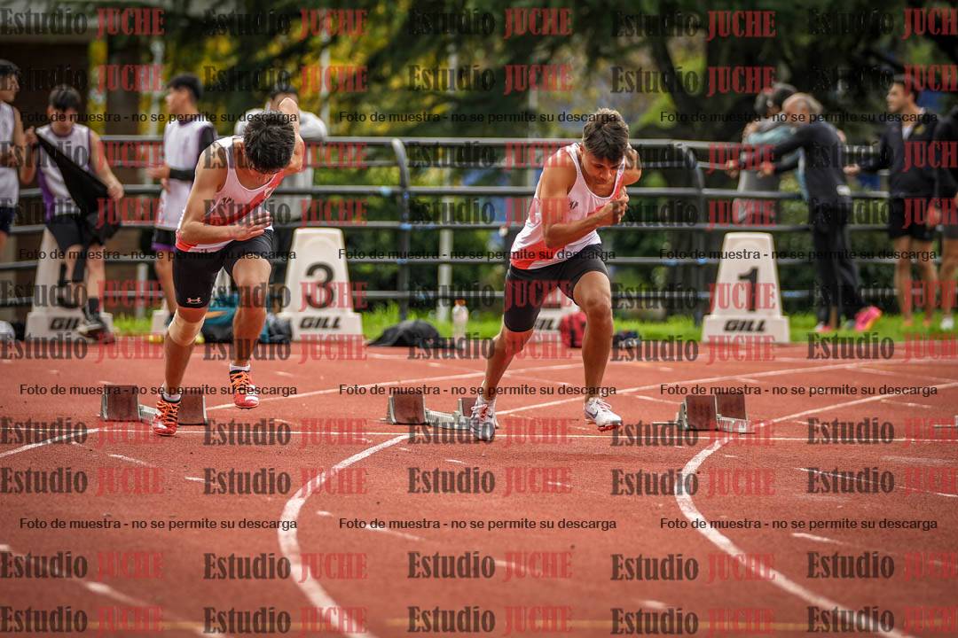 Fotos de los 100 m llanos de varones