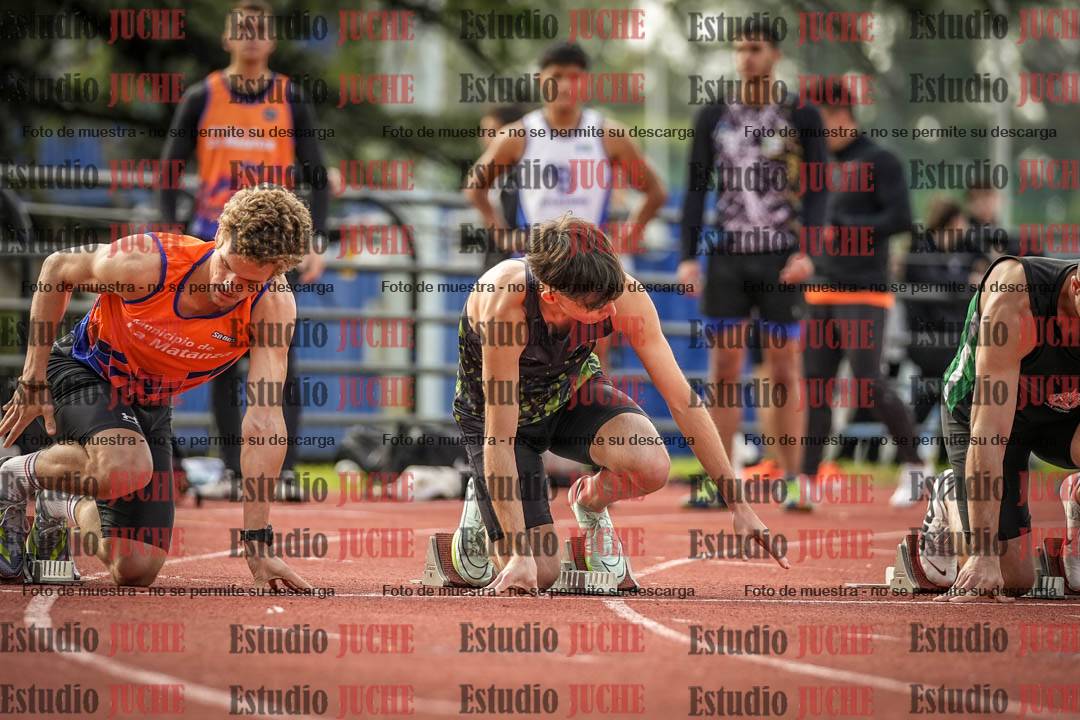 Fotos de los 100 m llanos de varones
