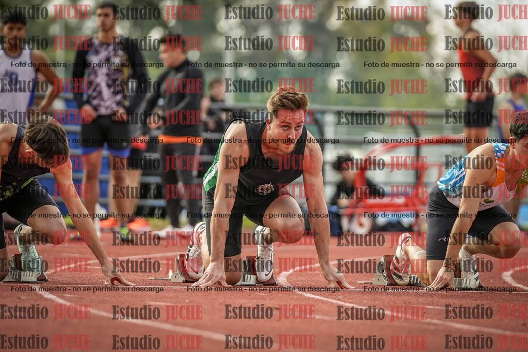 Fotos de los 100 m llanos de varones