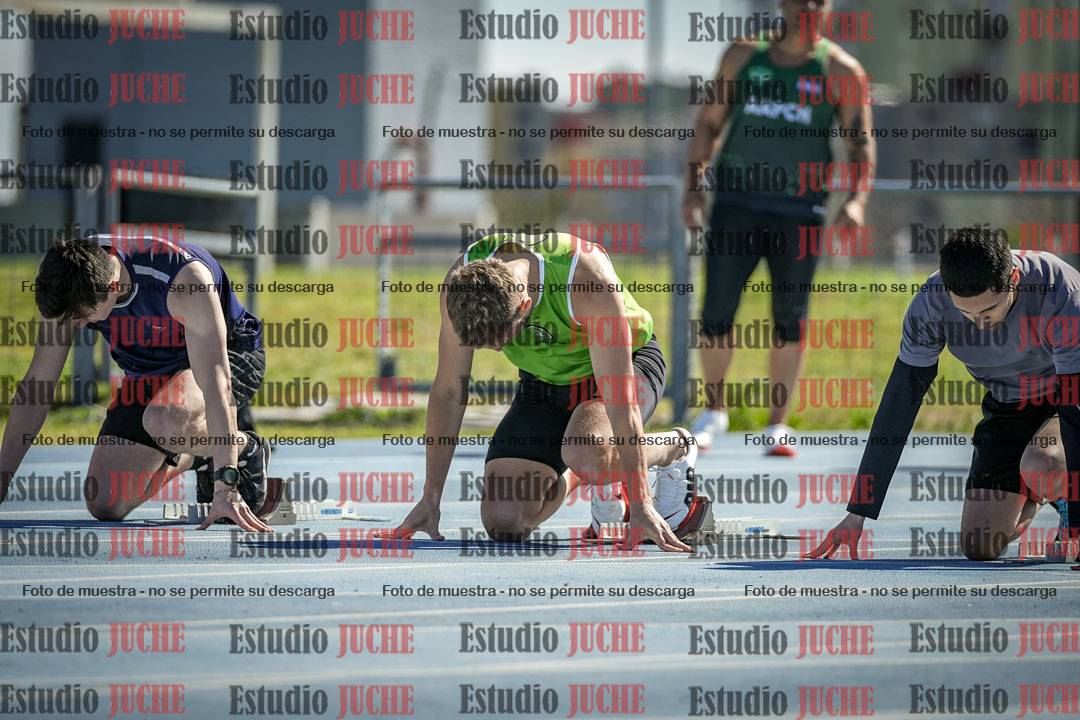 Fotos de los 100 m llanos de varones