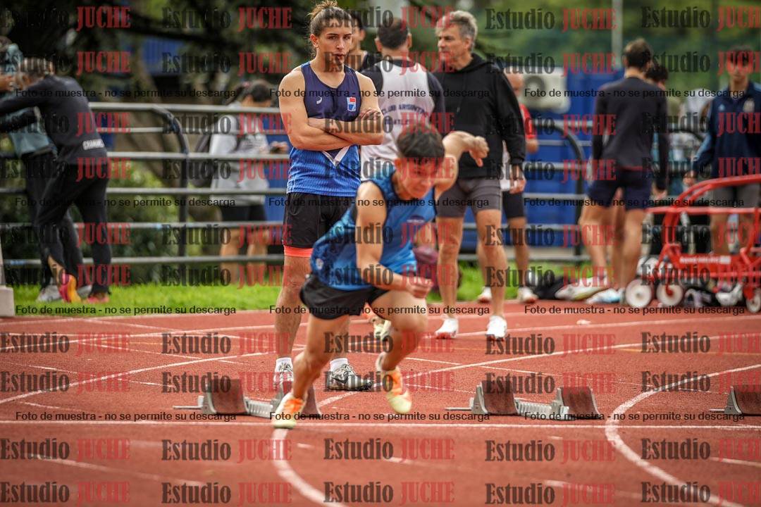 Fotos de los 100 m llanos de varones