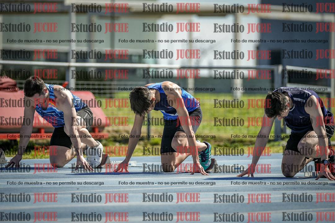 Fotos de los 100 m llanos de varones