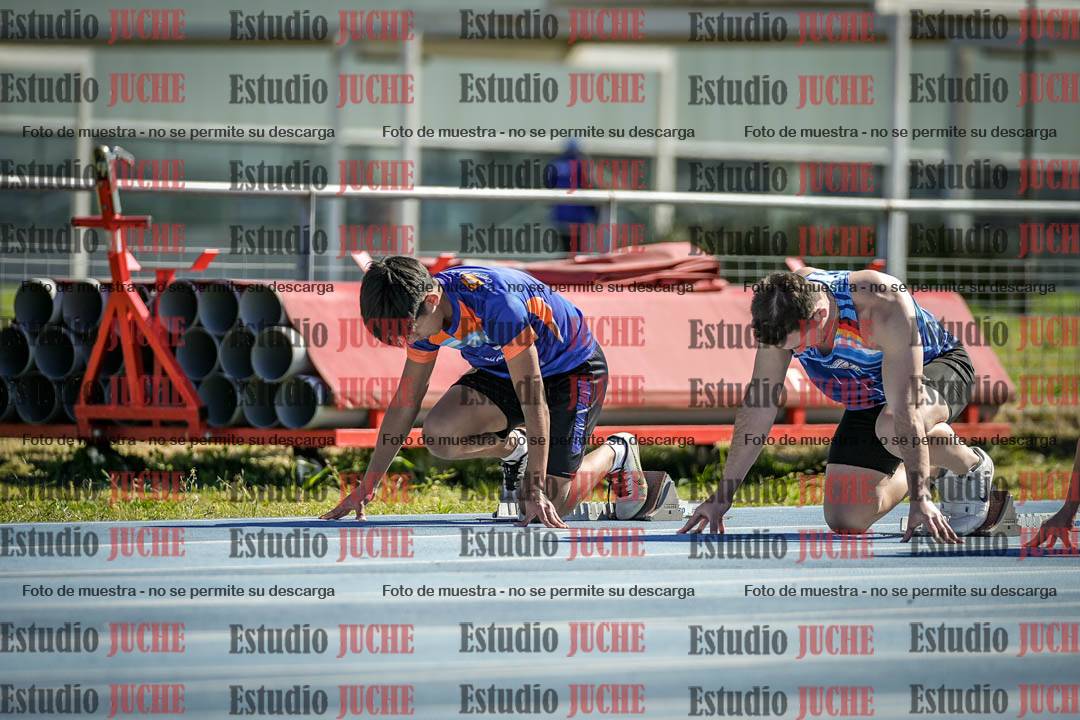 Fotos de los 100 m llanos de varones