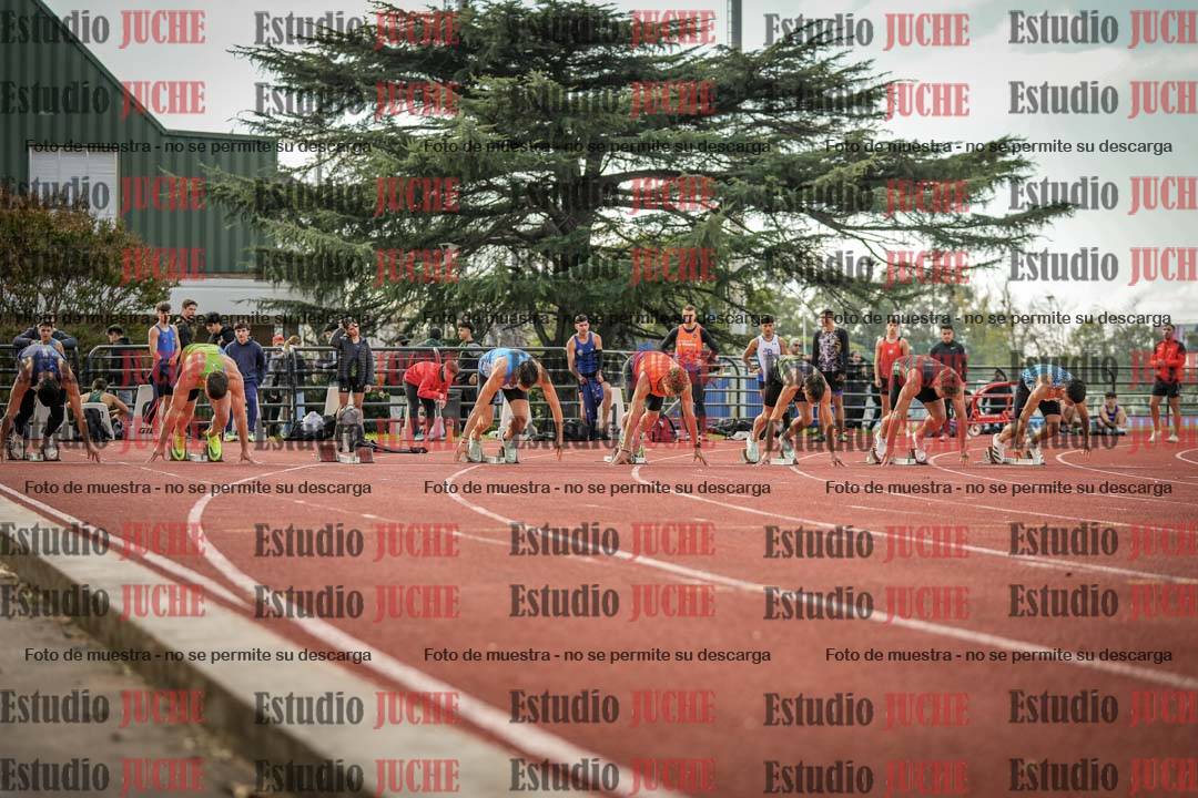 Fotos de los 100 m llanos de varones